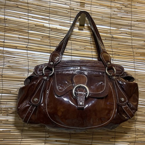 Francesco biasia brown patent - francesco,